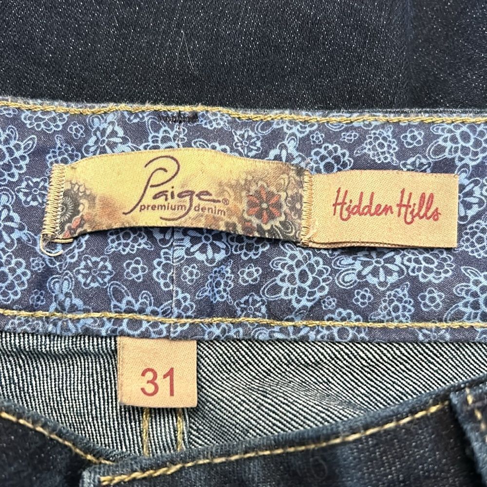 Paige Hidden Hills denim jeans Size 31 EUC - Picture 7 of 9